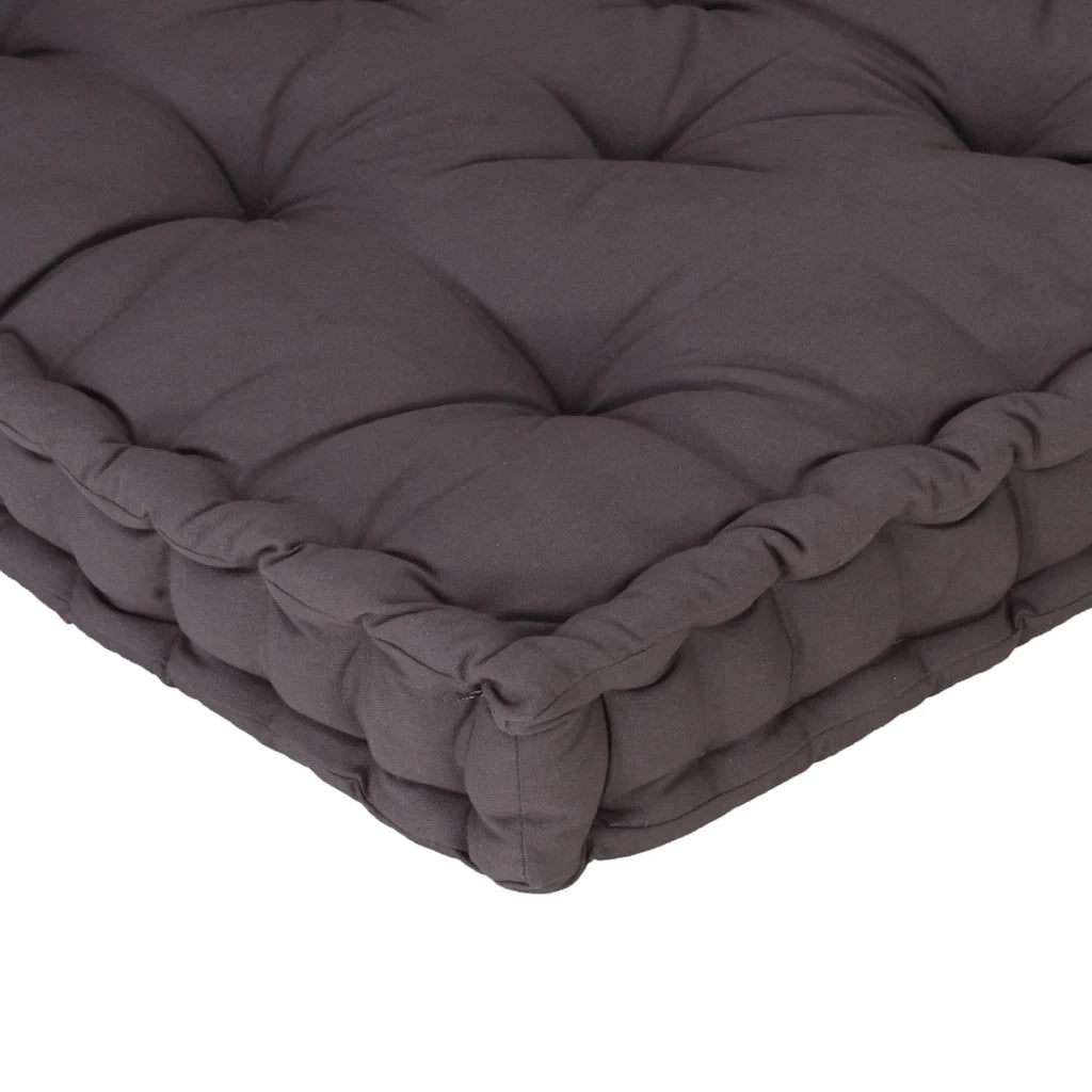 Cuscino per pallet | Cuscini per sedie e Pavimento in Cotone 120x40x7 cm Antracite