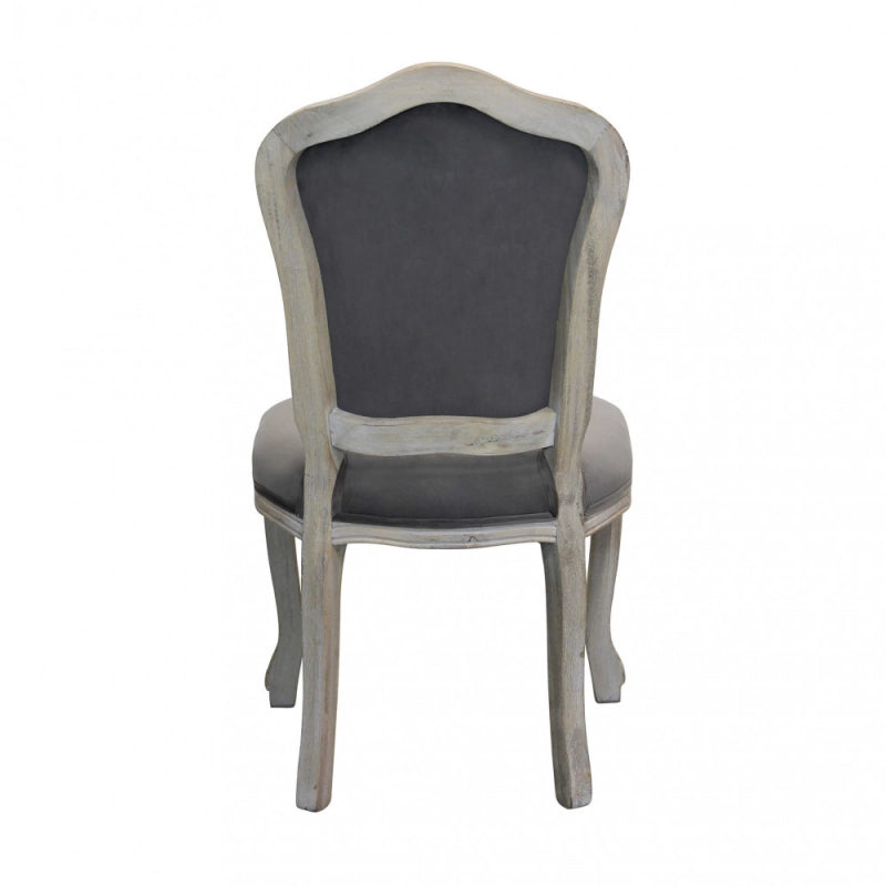 Set di 2 SEDIE CHARLENE IN VELLUTO TAUPE