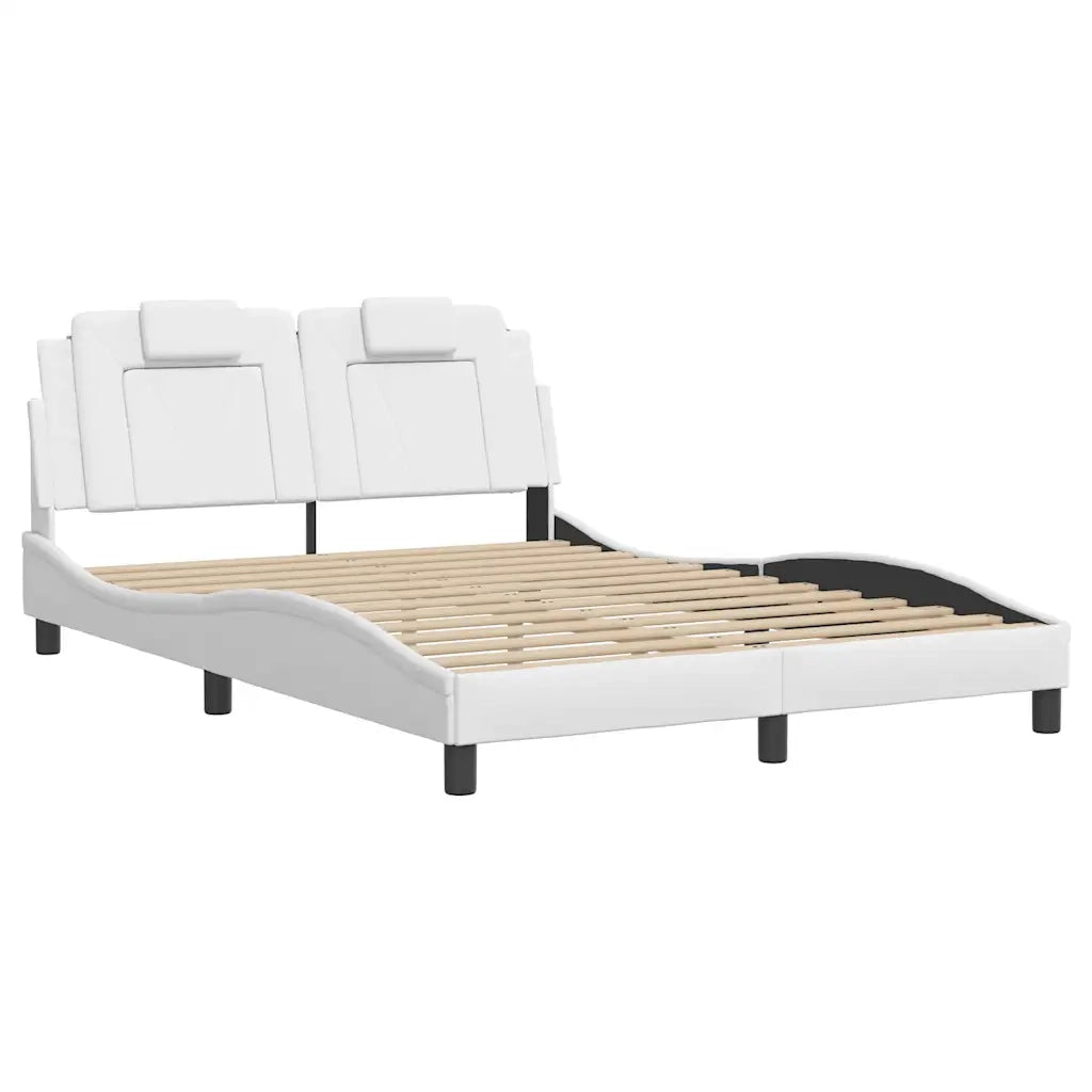 Giroletto Viana senza Materasso Bianco 140x190 cm in Similpelle