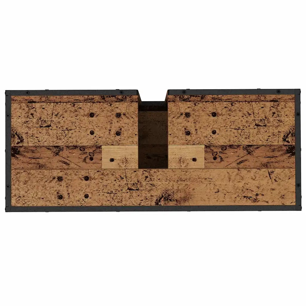 Set di mobili per il bagno con lo scaffale 3 pcs Legno vecchio 3402480