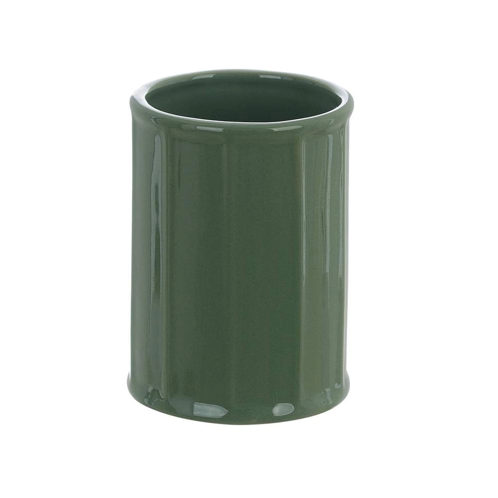 Porta Spazzolini in Ceramica Verde Shabby Chic Gaby Blanc Mariclò