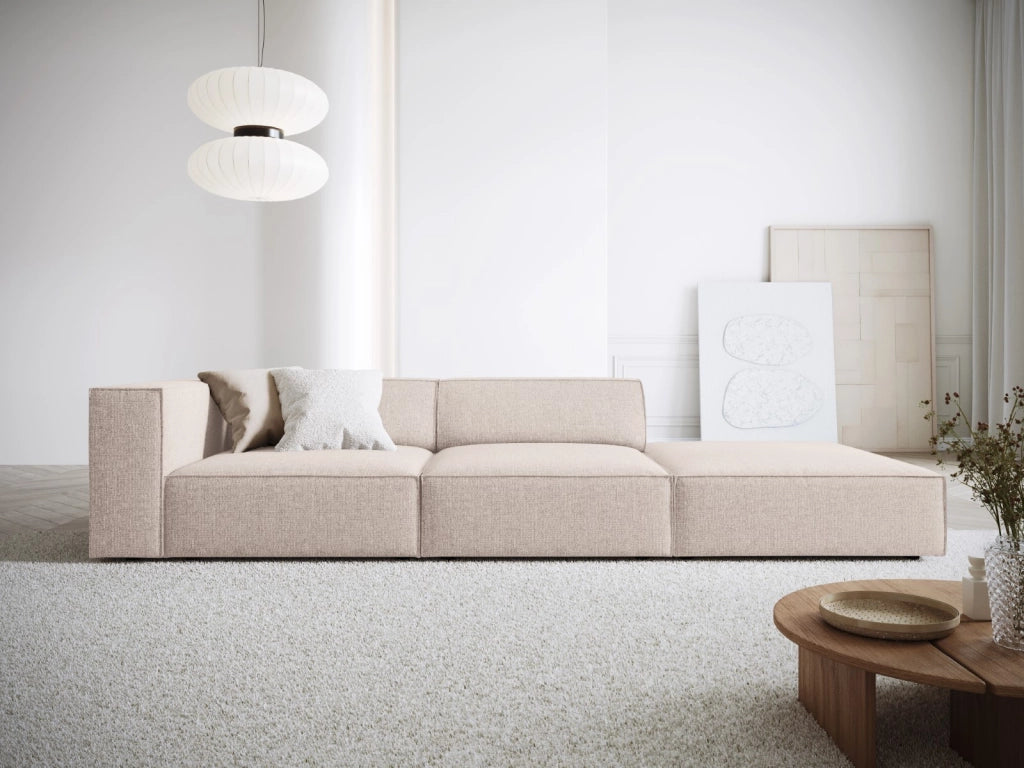 Cosmopolitan Design - Divano destro "Arendal" 4 posti in ciniglia beige 