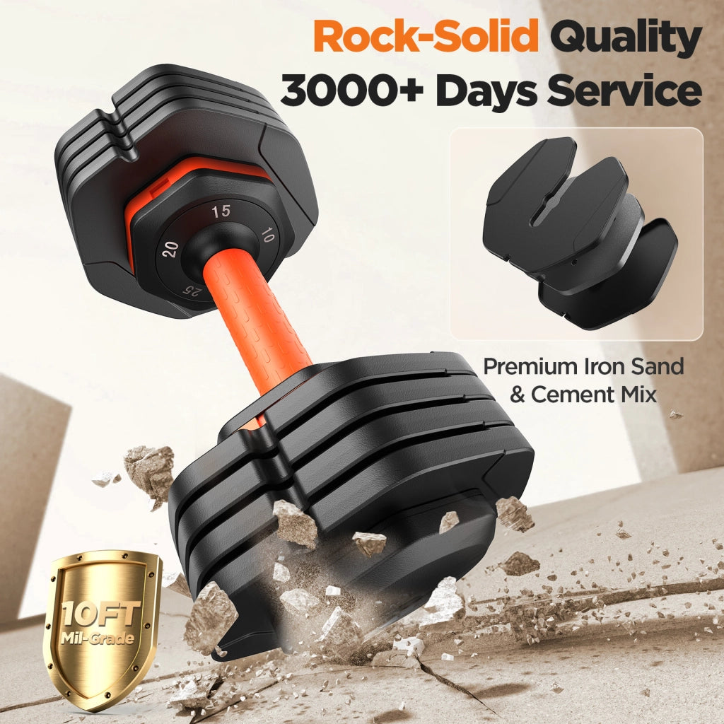 Set di manubri regolabili 2 pezzi 50LB ¨C zephmum ¨C manubri palestra casa fitness antiscivolo
