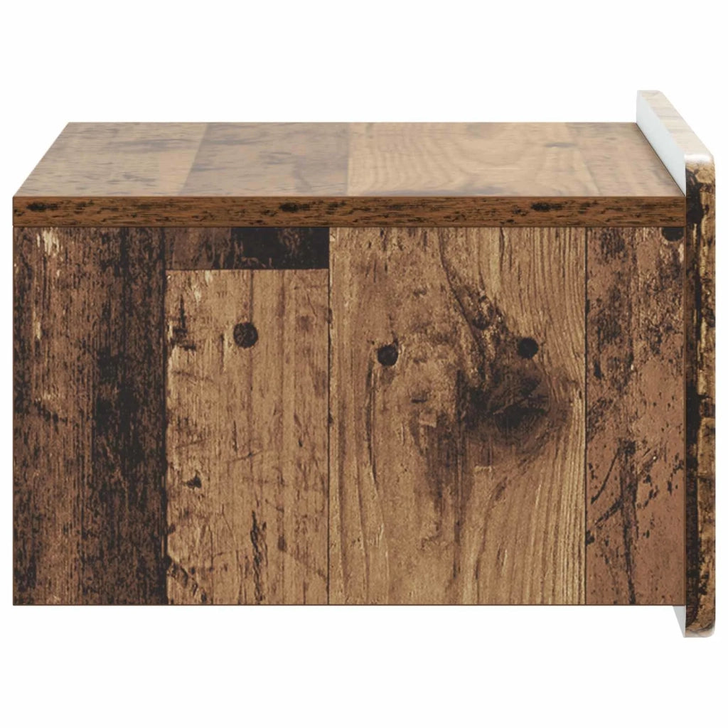 Mobiletto da notte a muro Legno antico 49 x 34,5 x 24 cm 898291