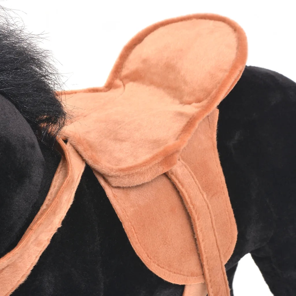 Cavallo in Peluche in Piedi Nero CFW6603207