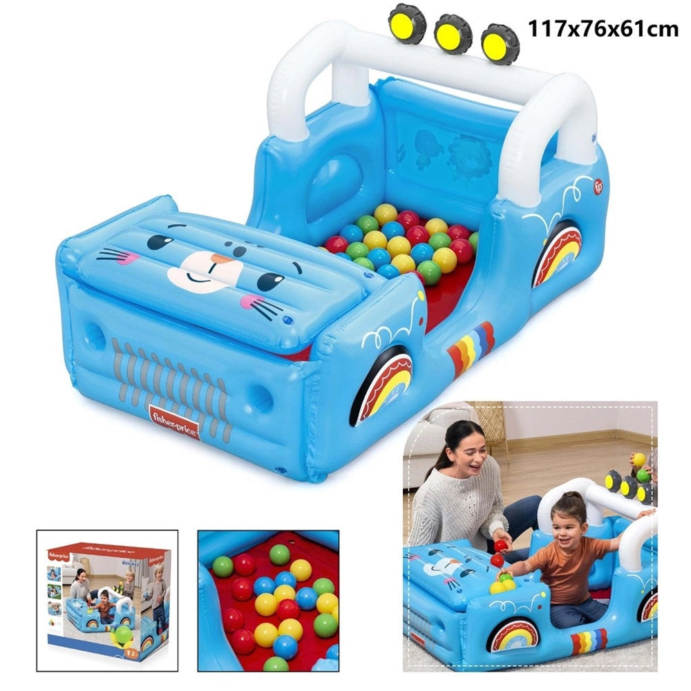 Trade Shop - Piscina Gonfiabile Per Bambini Forma Fuoristrada Safari Con Palline Cofano Apribile 93577 -