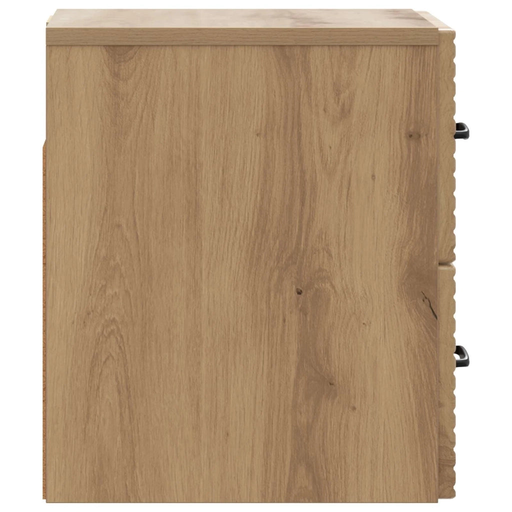 Mobiletto da notte a muro Rovere Artigianale 34,5 x 33 x 40 cm 898653