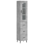 Buffet credenza cassettiera mobiletto mobile contenitore organizer per cucina soggiorno salotto alto 34,5 x 34 x 180 cm legno ingegnerizzato grigio 02_0034316