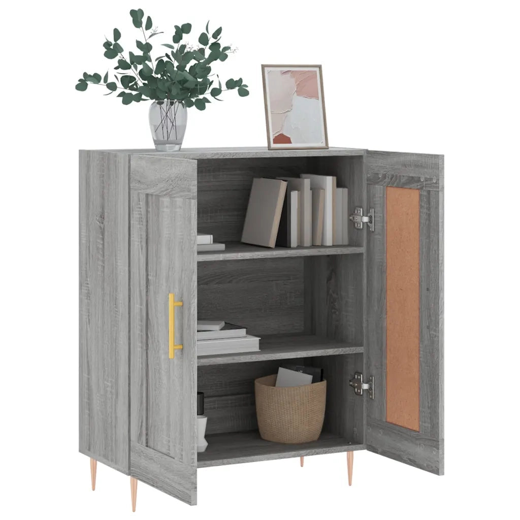 Credenza Grigio Sonoma 69,5x34x90 cm in Legno Multistrato 830186
