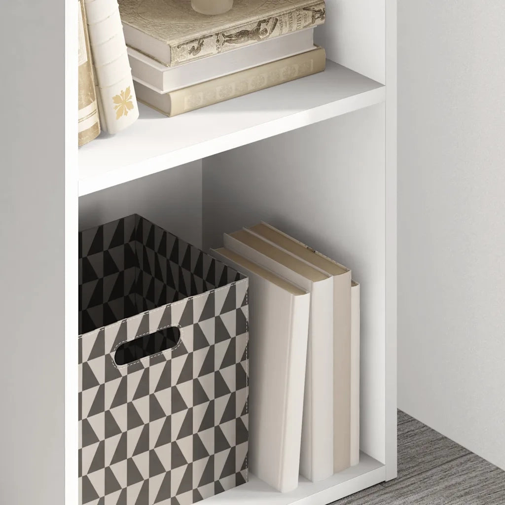 Libreria-Scaffale per Libri-Mobile di Stoccaggio Bianca 40x30x76,5 cm in Legno Multistrato