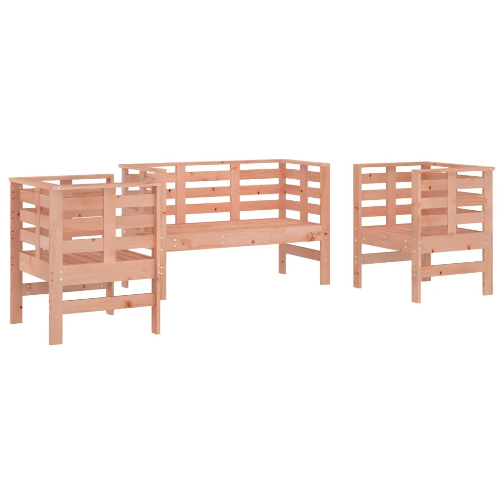 Set Salotto da Giardino 3 pz in Legno Massello di Douglascod mxl 134156