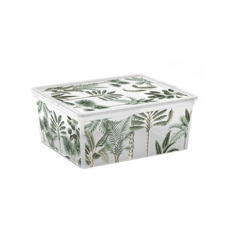 Contenitore Kis con box m tropical trasparente 18l cm 40x34x17 h
