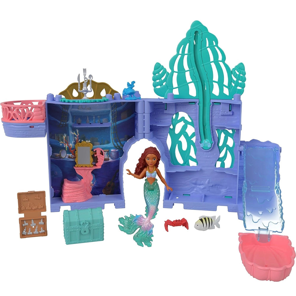 Mattel Disney La Sirenetta Set C Grotta di Ariel Playset Impilabile con Mini Bambola