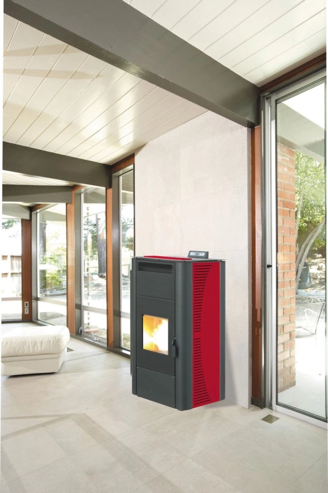 1pz stufa pellet 20 kw king 20 idro bordeaux cod:ferx.17374