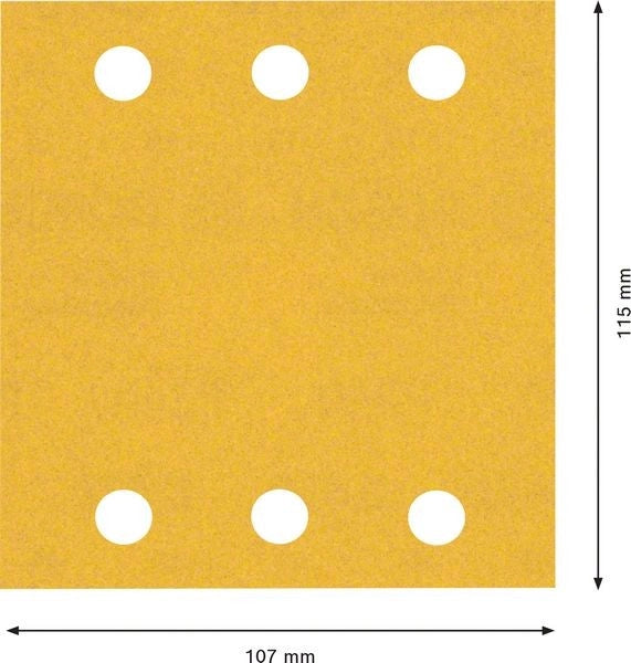 2608900895 - KIT 10 FOGLI BOSCH 115mm X 107mm P.240 , EXPERT for LEGNO+VERNICE