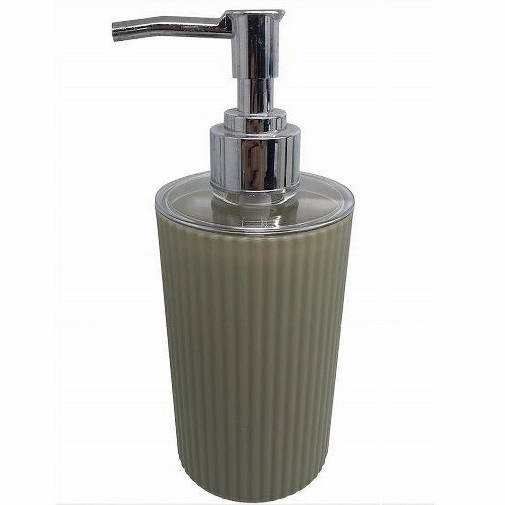Trade Shop - Dispenser Sapone Liquido Lavandino Beige Rigato Accessori Per Arredo Bagno 79165 -