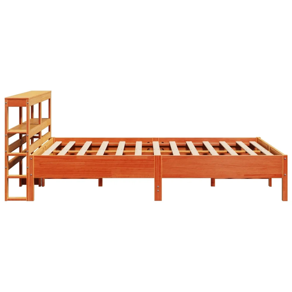 vidaXL Giroletto senza Materasso Marrone Cera 140x200cm Massello Pino