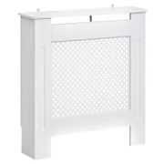 Copritermosifone Moderno a Griglia in MDF per Casa e Ufficio, 78x82x19 cm, Bianco