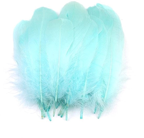 Set di piume naturali di anatra - 100 pezzi - Piume per decorazione - Decorazioni per feste - Opere d'arte DIY - Dimensioni 12-18 cm - Piume per decorazione