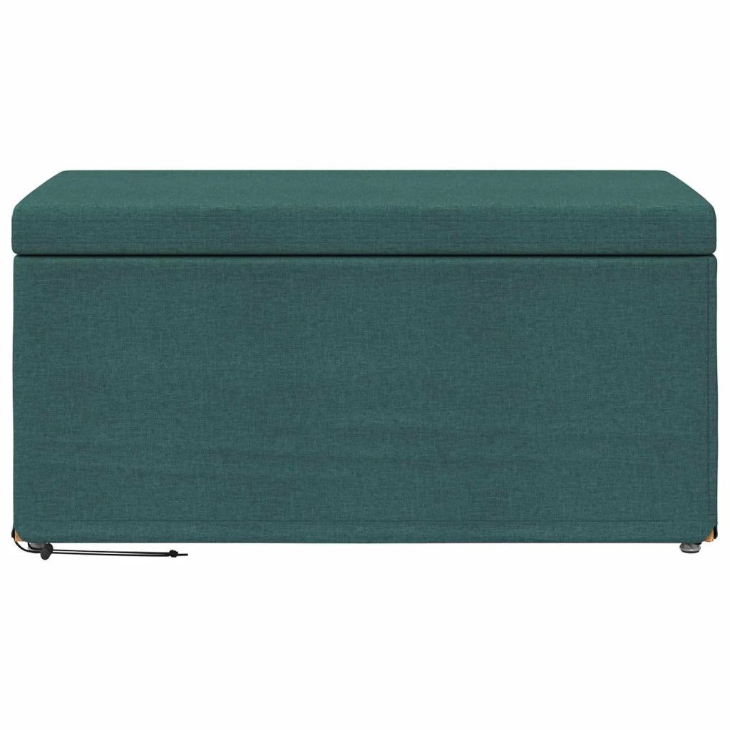 Pouf Verde Scuro 81 x 41 x 40 cm Tessuto e Legno Ingegnerizzato 876776