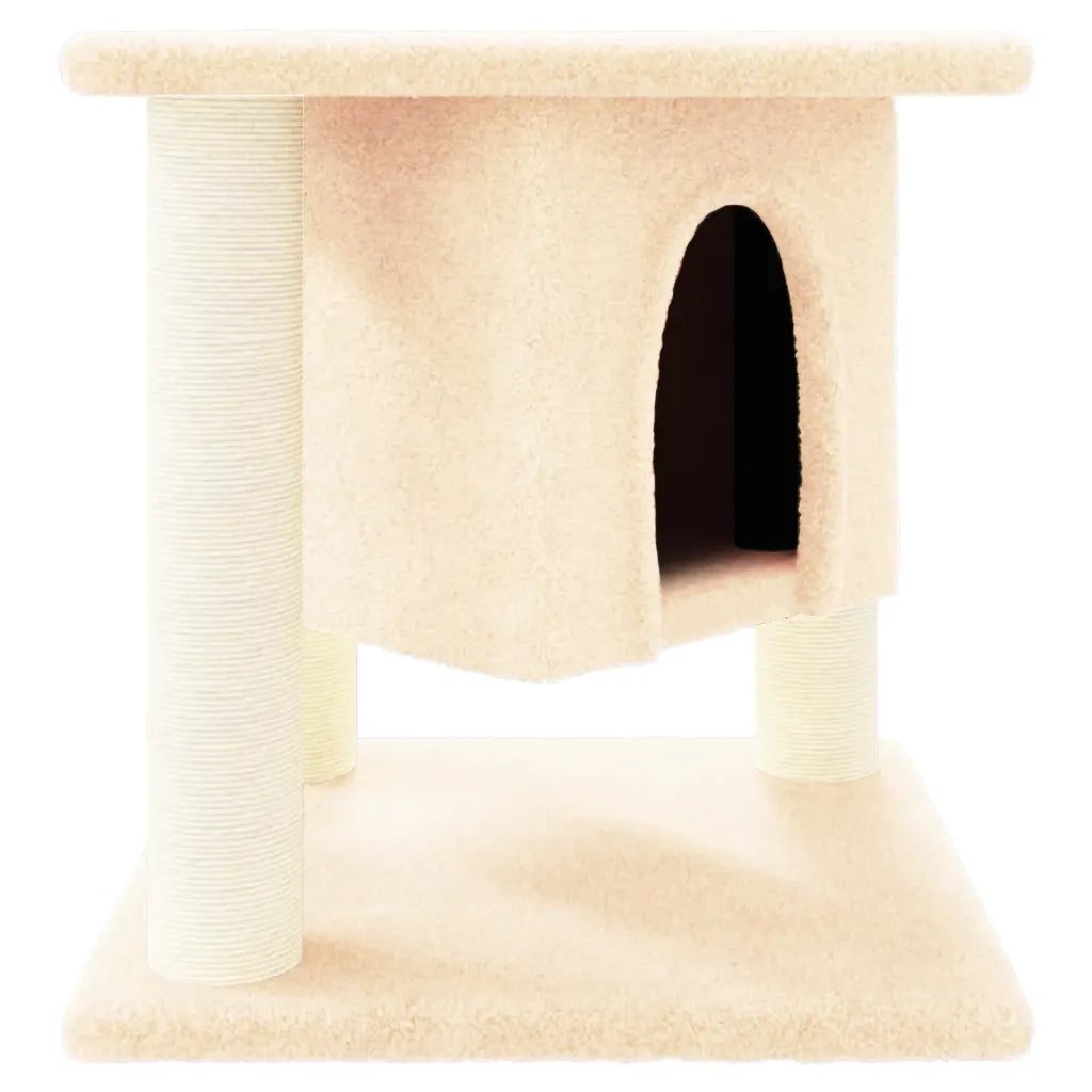 Albero per Gatti con Tiragraffi in Sisal Crema 37 cm cod mxl 23093