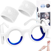 Set di 3 Anti Vertigine Occhiali per Adulti - Luce le Vertigini - Cinture di Pressione Punti - Anticipo e Mal di Mar - Comodo e Pratico - Confezione da 3