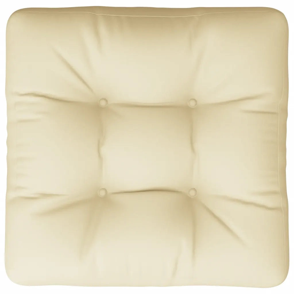 vidaXL Cuscino per Pallet Crema 58x58x10 cm in Tessuto