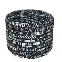 Pouf Puff Puf Tondo 50x40cm Big City Nero Avalli
