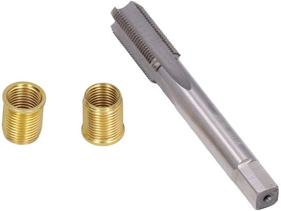 Set di attrezzi per la manutenzione delle viti - Professionale - M12 x 1,25 - M14 x 1,25 - Kit di riparazione delle viti - Acciaio inossidabile - Gruppo di pompa in acciaio - Kit di riparazione delle viti