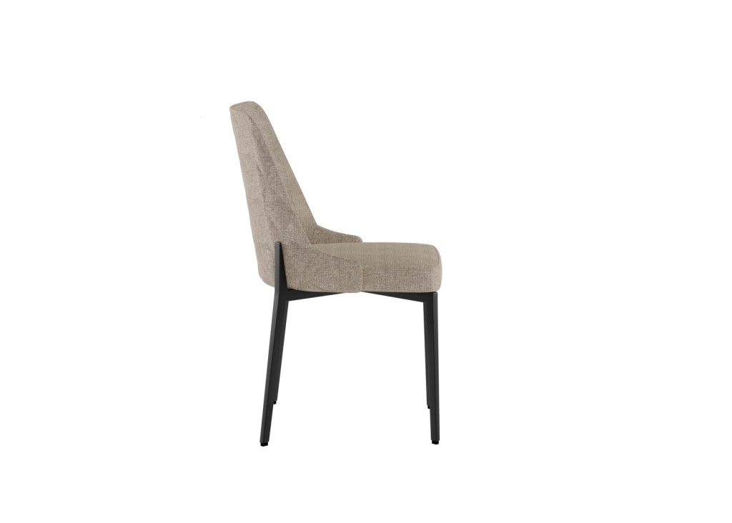 Sedia modello Ambra in tessuto con struttura in metallo resistente per arredo interno - Stones