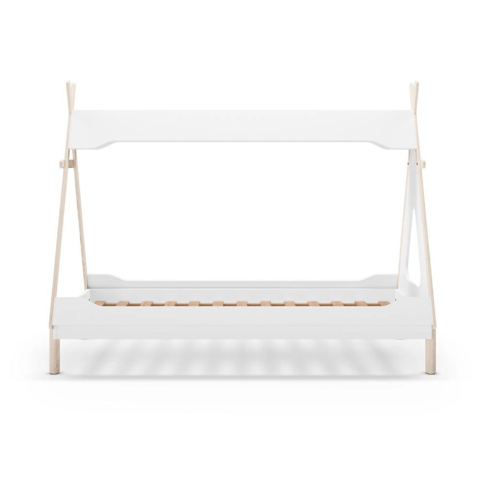 Letto a tenda singolo Nora bianco e pino 205,6x104,1x162,4 – Un rifugio da sogno per grandi avventure