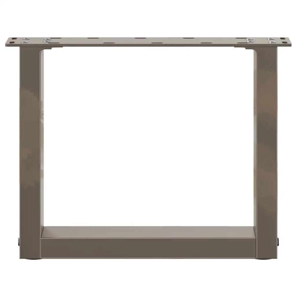 Gambe per Tavolino da CaffÃ¨ a Forma di U 2 pz Acciaio Naturale 30x(30-31) cm Acciaio