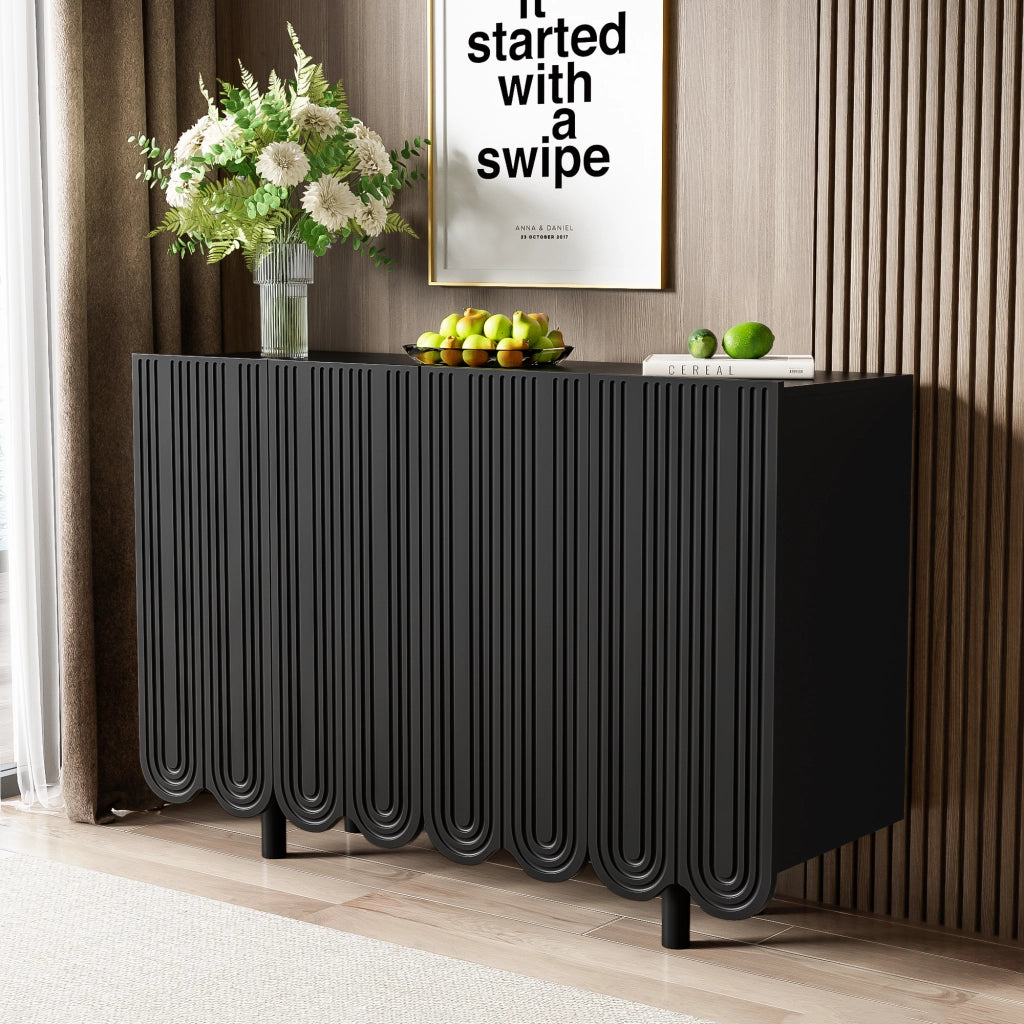 Credenza con Ante Sagomate e Cerniere Ammortizzate ¨C Xylo ¨C Legno
