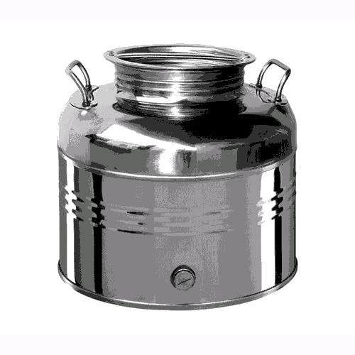 Contenitori Fusto In Acciaio Inox Olivari Per Olio Con Manici Tappo A Vite 15 Lt