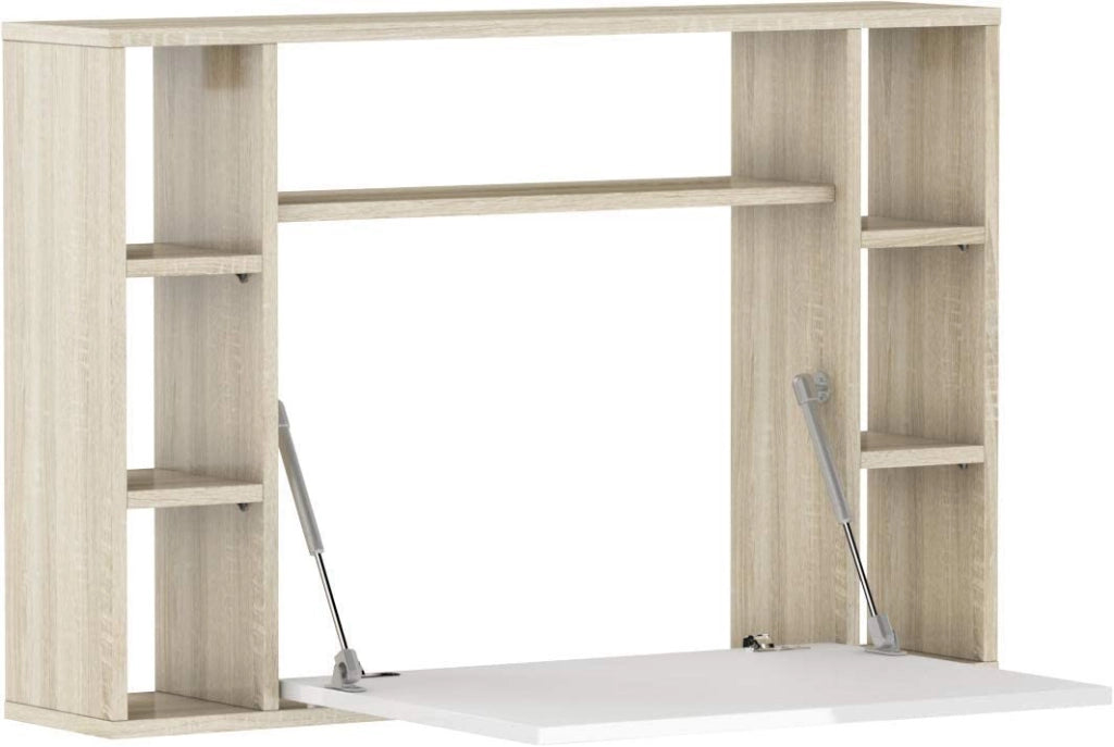 Mobile Mensola Scrivania pieghevole  rovere bianco 94 x 62h x 20cm(chiuso) 62(aperto)
