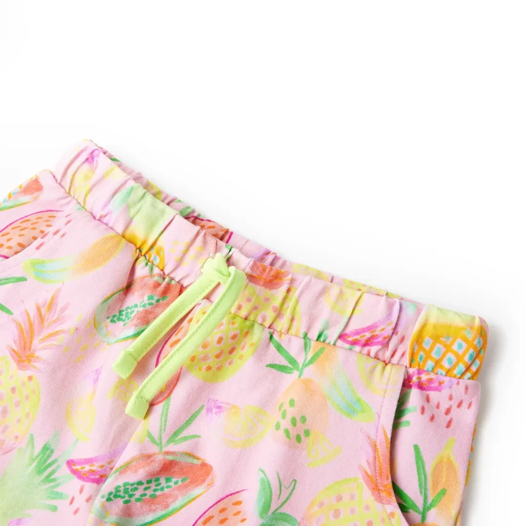Pantaloncini per Bambini con Coulisse Rosa Tenue 116 CFW3440096