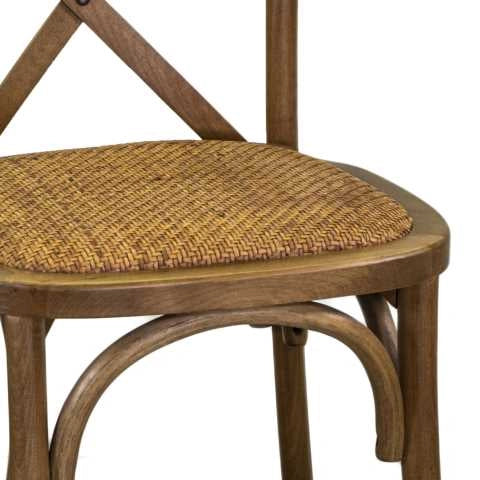 Sedia Impilabile 50x50xh88 cm in Legno Cross Marrone