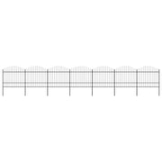 Recinzione Giardino Punta Lancia (1,5-1,75)x11,9m Acciaio Nera cod mxl 19130