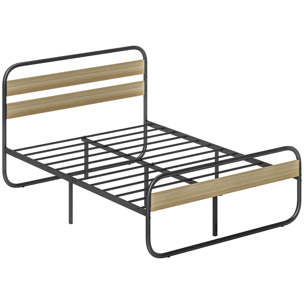 Letto Matrimoniale in Metallo Stile Industriale ¨C Minimal ¨C 140x190 cm