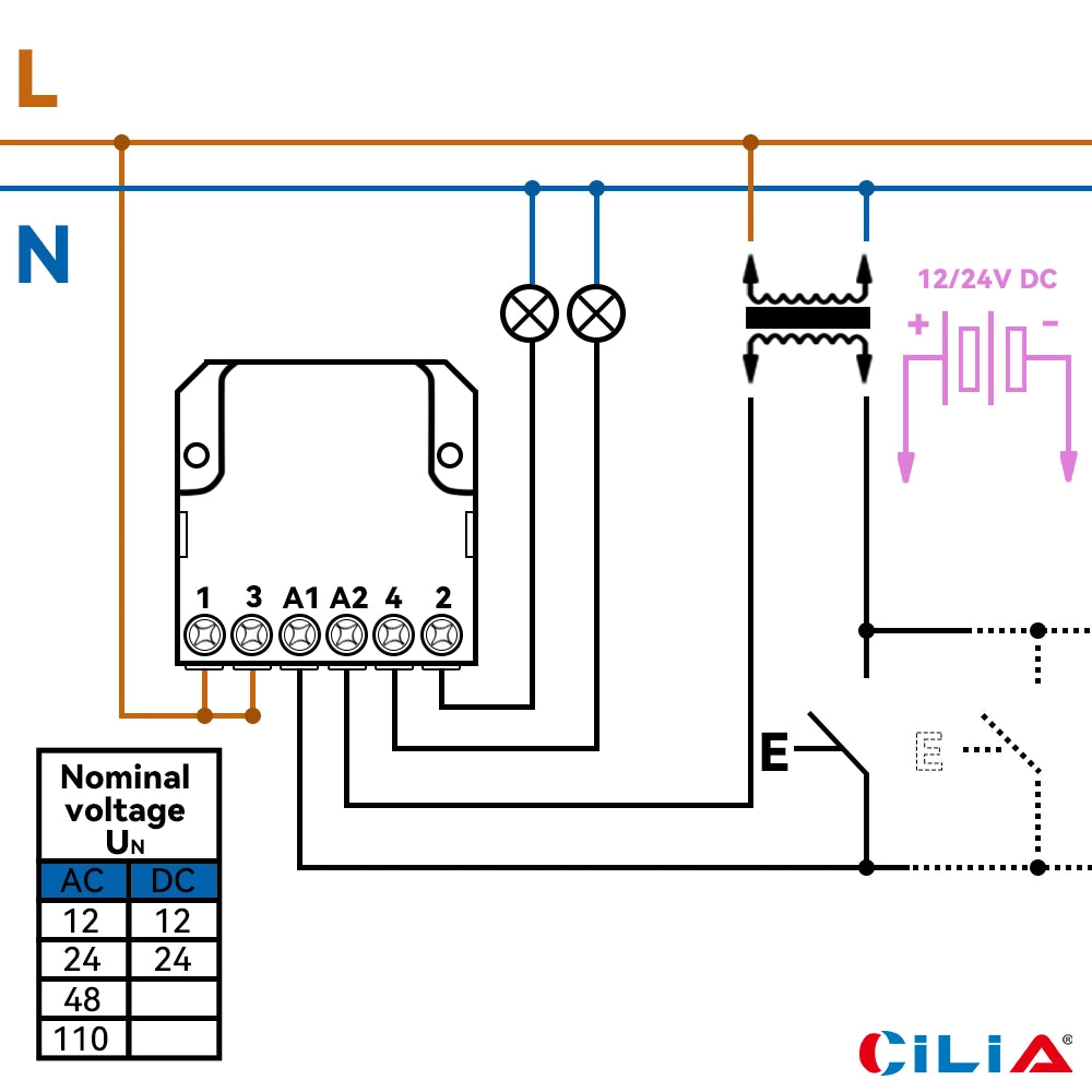 Rel¨¨ Commutatore ad Impulsi 230V 10A ¨C zephmum ¨C 4 Sequenze 2 NO