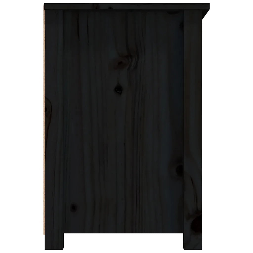 Mobile TV | Armadietto TV | Mobile Porta TV Nero 79x35x52 cm in Legno Massello di Pino