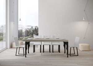 Consolle Allungabile 90-300x40x77 cm Paxon Premium Cashmere Telaio Antracite