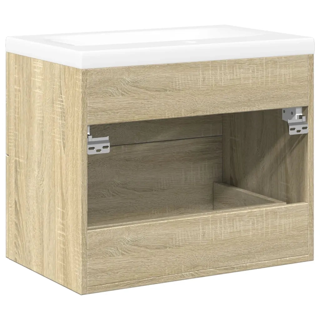 vidaXL Set Mobili da Bagno 2 pz Rovere Sonoma in Legno Multistrato