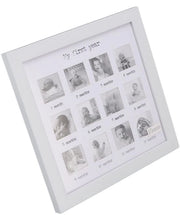 Scaffale Fotografico per Bambini - Primo Anno - Robusto e Affidabile - 25x25cm - Registrazione dei Pesaggi dei Bambini - Scaffale Fotografico con Ganci - Materiale Polistirene
