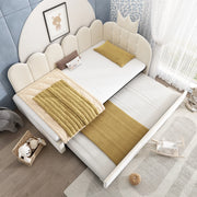 Divano letto 90x200 in velluto beige estraibile 90x190 forma L design a corona