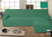 Copridivano Genius Con Penisola Chaise Longue Modello Swing Colore Verde Oliva - Destra - Oliva