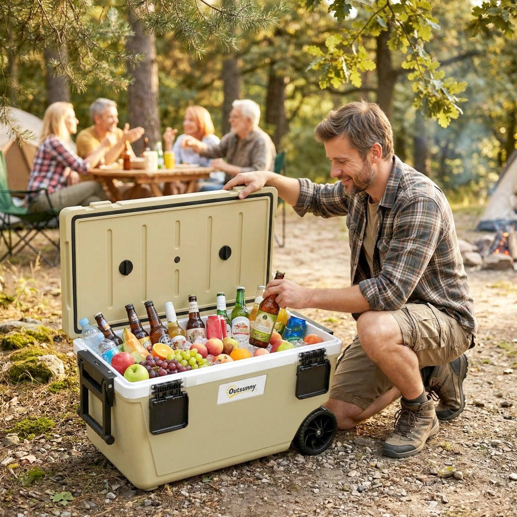 Thermobox Passiva 70L per Giardino ¨C Zephmum ¨C Grigio, Poliuretano, 70 Litri