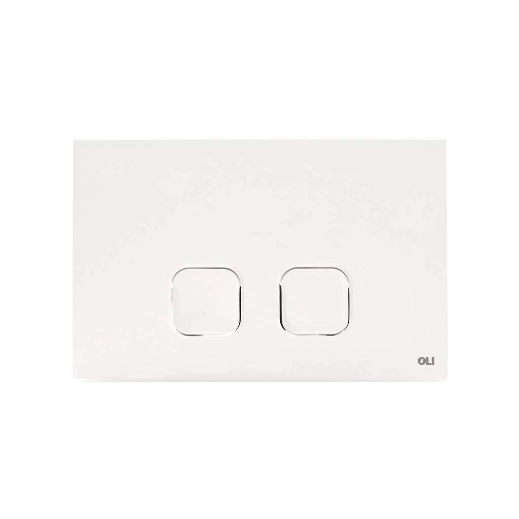 Placca plain dual bianca doppio scarico 070826 Oli