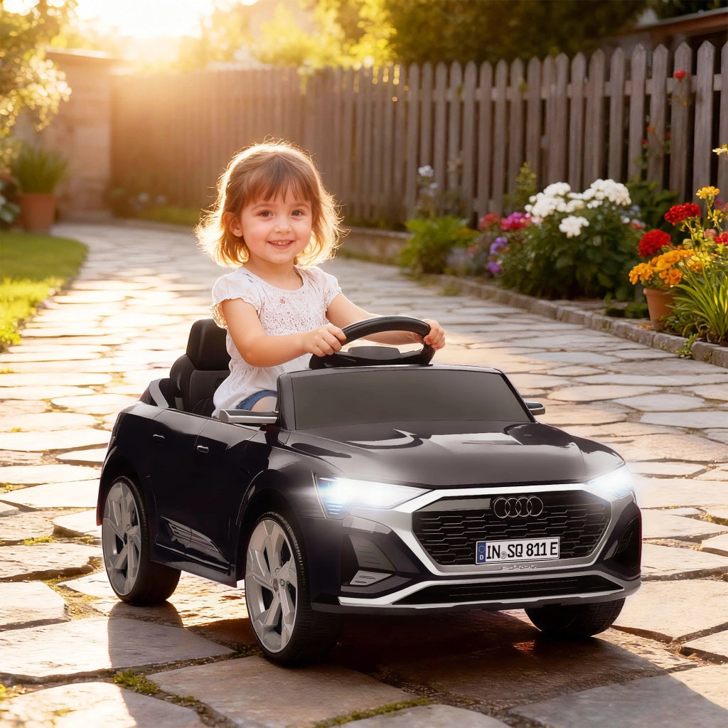 Auto Elettrica per Bambini Audi Q8 e-tron Sportback ¨C Zephmum ¨C Nero, Telecomando, Luci, Suono