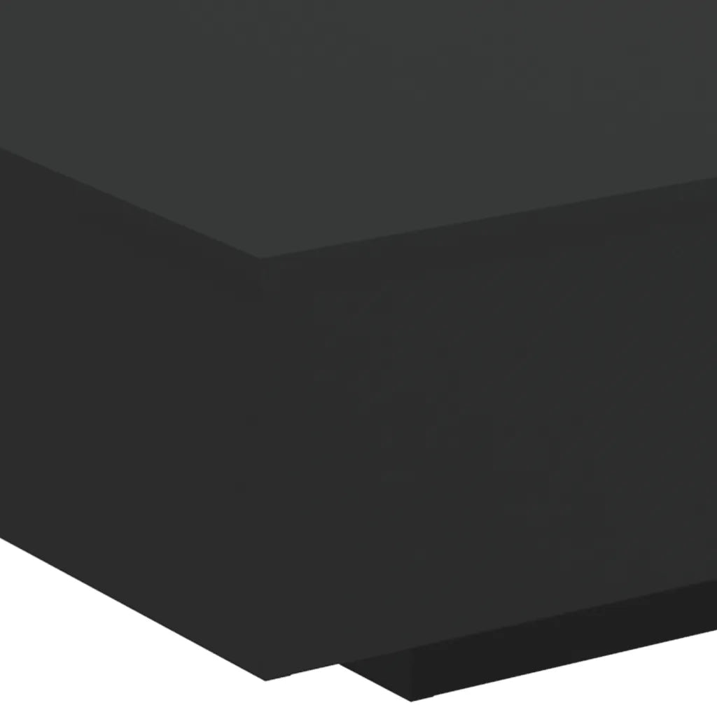 Tavolino da Soggiorno con Luci LED-Tavolino da Salotto-Tavolo Nero 85x55x31 cm